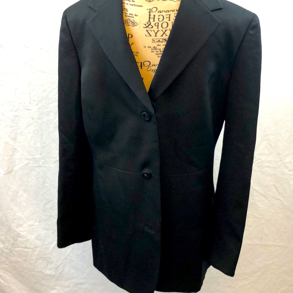 Gianni Versace Couture Men or women Wool Black Sport Coat size 44 MSRP 2040
